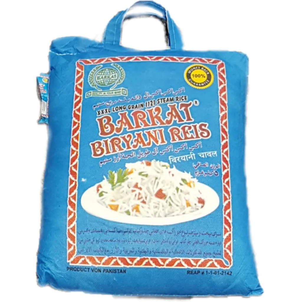 Barkat Biryani Rice XXXL Long Grain 1121 Steam Rice 10x2Kg