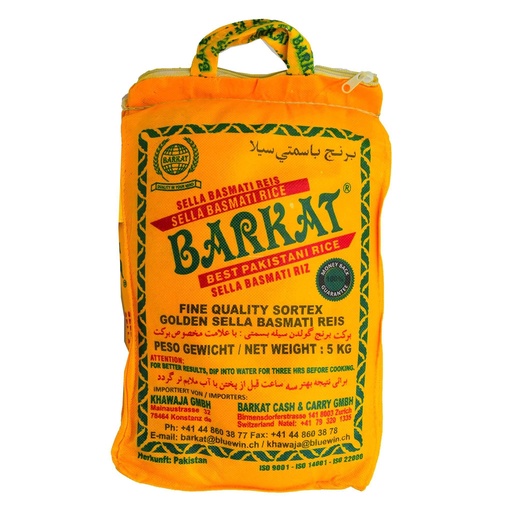 Barkat Sella Basmati Rice  4x5Kg
