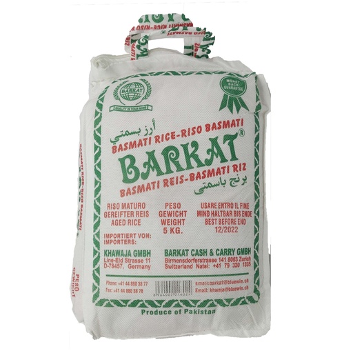 BARKAT Basmati Reis ( Rice )1x20kg