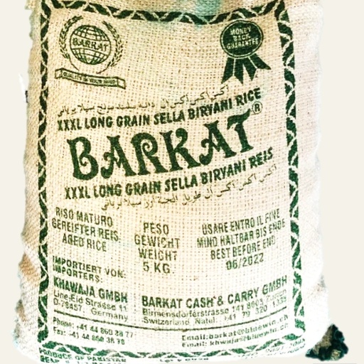 Barkat XXL Long Grain Sella Biryani Rice 4x5Kg